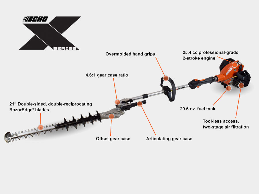 Echo HCA-2620S articulating-shaft hedge trimmer